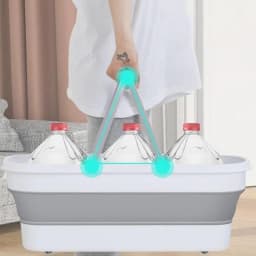 Folding Bucket Mop Bucket Portable Collapsible Bucket With Wheel Multifunctional Folding Basin Household Items Camping Car