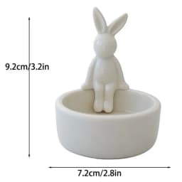 Rabbit Candlestick Holder Cute Candle Holder Ceramic Candle Holder Decor High Temp Resistant Scented Candles Holder For Home