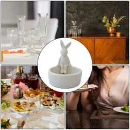 Rabbit Candlestick Holder Cute Candle Holder Ceramic Candle Holder Decor High Temp Resistant Scented Candles Holder For Home