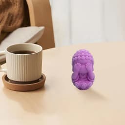 Buddha Statue Silicone Mold 3D Silicone Mold Buddha Candle Molds Don'T Listen Talk Or Look Shape Soy Wax Candle For Birthday