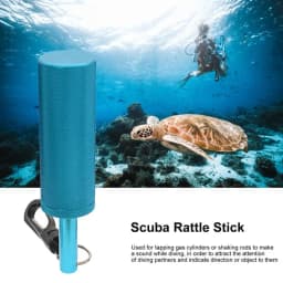 Scuba Rattle Underwater Shaker Aluminum Alloy diving rattle with Clip Noise Maker Signal Bell Diving Stick Communication Device