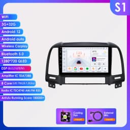 Hizpo Car Radio For Hyundai Santa Fe 2007 2006-2012 Multimedia Navigation 2 Din Android 2din Autoradio CarPlay Stereo Head Unit