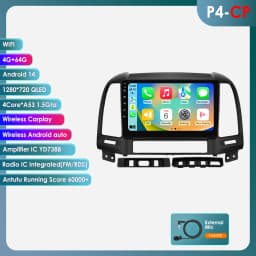 Hizpo Car Radio For Hyundai Santa Fe 2007 2006-2012 Multimedia Navigation 2 Din Android 2din Autoradio CarPlay Stereo Head Unit