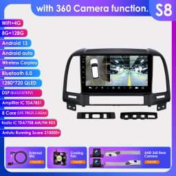 Hizpo Car Radio For Hyundai Santa Fe 2007 2006-2012 Multimedia Navigation 2 Din Android 2din Autoradio CarPlay Stereo Head Unit