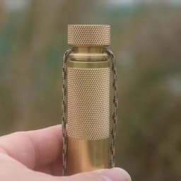 Brass Match Case Keychain Storage Box For Pills Carved Housing Small Match Tube For Toothpicks Fishing Threads Earplugs Spices