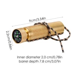 Brass Match Case Keychain Storage Box For Pills Carved Housing Small Match Tube For Toothpicks Fishing Threads Earplugs Spices
