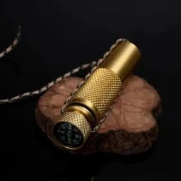 Brass Match Case Keychain Storage Box For Pills Carved Housing Small Match Tube For Toothpicks Fishing Threads Earplugs Spices