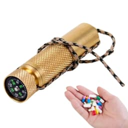 Brass Match Case Keychain Storage Box For Pills Carved Housing Small Match Tube For Toothpicks Fishing Threads Earplugs Spices