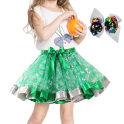 Christmas Skirt Girls Red Holiday Cosplay Costume Christmas Cosplay Dress Printed With Cartoon Elk And Christmas Trees With Hair