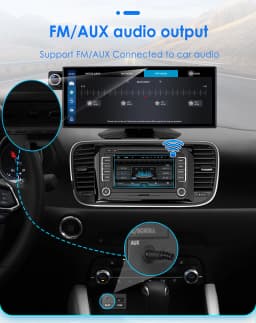 Hizpo Rotatable Adjustable Monitor Universal Car Radio Multimedia Video Player Wireless Carplay Wireless Android Auto FM BT AUX