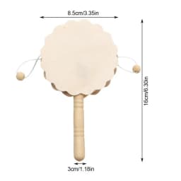 Drum Toy For Kid Flower Shape DIY Rattle Drum Boys & Girls Creative Percussion Instrument Portable Drum Toy For Kindergarten Art