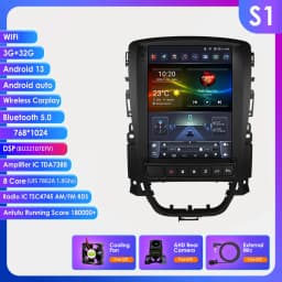 Hizpo 9.7" Car Radio for Opel Astra J Buick Verano 2009 - 2015 Vertical Screen Multimedia Player 2 Din GPS Carplay Auto Stereo