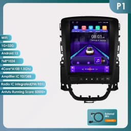 Hizpo 9.7" Car Radio for Opel Astra J Buick Verano 2009 - 2015 Vertical Screen Multimedia Player 2 Din GPS Carplay Auto Stereo
