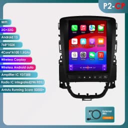 Hizpo 9.7" Car Radio for Opel Astra J Buick Verano 2009 - 2015 Vertical Screen Multimedia Player 2 Din GPS Carplay Auto Stereo
