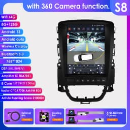 Hizpo 9.7" Car Radio for Opel Astra J Buick Verano 2009 - 2015 Vertical Screen Multimedia Player 2 Din GPS Carplay Auto Stereo