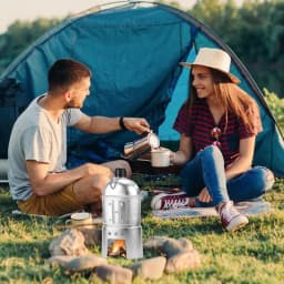 4PCS Canteen Water Bottle Cookware Set Outdoor Camping Aluminum Canteen Cup Wood Stove Set With Cover Bag For Hiking Backpacking