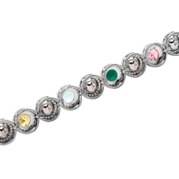 JINAO New 10MM Round Pearl Large Colourful CZ Stone Iced Out Bracelet Link Spring Clasp Hip Hop style Chain Men Jewelry For Gift
