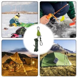 Rope For Camping Outdoor Rope Camping Rope Camping Cord Weatherproof Hiking Rope Adjustable Strong Rope With Pulley Tent Rope