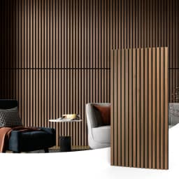 Art3d Wood Slat Acoustic Panels for Stylish Decor and Noise Reduction, 3D Textured Panel for Ceiling and Wall, Samples Pack