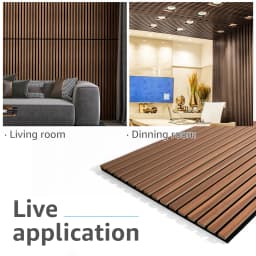 Art3d Wood Slat Acoustic Panels for Stylish Decor and Noise Reduction, 3D Textured Panel for Ceiling and Wall, Samples Pack