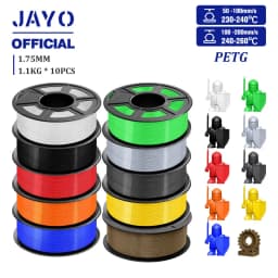 JAYO PETG Filament 1.75MM 10Rolls/set 3D Filament PETG For FDM 3D Printers Neatly Wound 3D Printer Materials