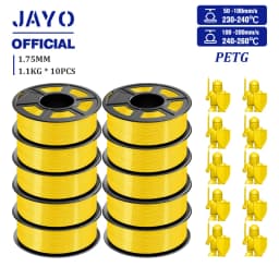 JAYO PETG Filament 1.75MM 10Rolls/set 3D Filament PETG For FDM 3D Printers Neatly Wound 3D Printer Materials