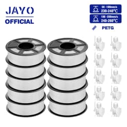 JAYO PETG Filament 1.75MM 10Rolls/set 3D Filament PETG For FDM 3D Printers Neatly Wound 3D Printer Materials