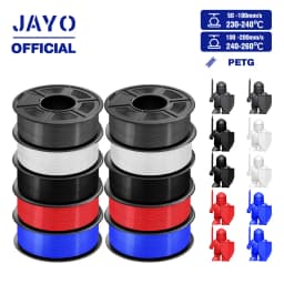JAYO PETG Filament 1.75MM 10Rolls/set 3D Filament PETG For FDM 3D Printers Neatly Wound 3D Printer Materials