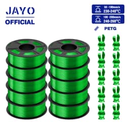 JAYO PETG Filament 1.75MM 10Rolls/set 3D Filament PETG For FDM 3D Printers Neatly Wound 3D Printer Materials
