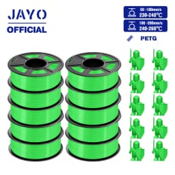 JAYO PETG Filament 1.75MM 10Rolls/set 3D Filament PETG For FDM 3D Printers Neatly Wound 3D Printer Materials