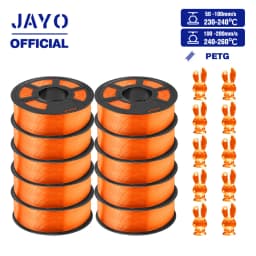JAYO PETG Filament 1.75MM 10Rolls/set 3D Filament PETG For FDM 3D Printers Neatly Wound 3D Printer Materials