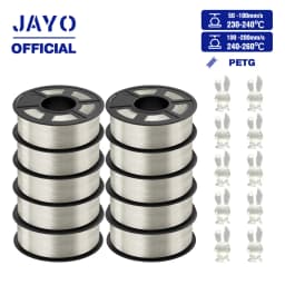 JAYO PETG Filament 1.75MM 10Rolls/set 3D Filament PETG For FDM 3D Printers Neatly Wound 3D Printer Materials
