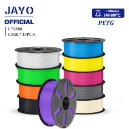 JAYO PETG Filament 1.75MM 10Rolls/set 3D Filament PETG For FDM 3D Printers Neatly Wound 3D Printer Materials