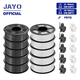 JAYO PETG Filament 1.75MM 10Rolls/set 3D Filament PETG For FDM 3D Printers Neatly Wound 3D Printer Materials