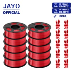 JAYO PETG Filament 1.75MM 10Rolls/set 3D Filament PETG For FDM 3D Printers Neatly Wound 3D Printer Materials