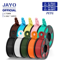 JAYO PETG Filament 1.75MM 10Rolls/set 3D Filament PETG For FDM 3D Printers Neatly Wound 3D Printer Materials