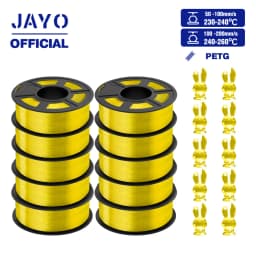 JAYO PETG Filament 1.75MM 10Rolls/set 3D Filament PETG For FDM 3D Printers Neatly Wound 3D Printer Materials