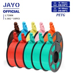 JAYO PETG Filament 1.75MM 10Rolls/set 3D Filament PETG For FDM 3D Printers Neatly Wound 3D Printer Materials