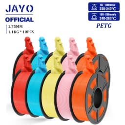JAYO PETG Filament 1.75MM 10Rolls/set 3D Filament PETG For FDM 3D Printers Neatly Wound 3D Printer Materials