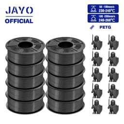 JAYO PETG Filament 1.75MM 10Rolls/set 3D Filament PETG For FDM 3D Printers Neatly Wound 3D Printer Materials