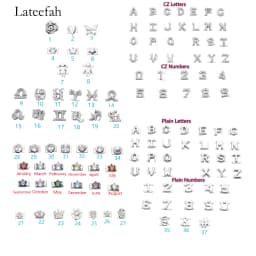 Lateefah Personality Slider Bangle Roman Numeral Women Bangle Sliding Zircon Letters Symbol Number Charms Accessories