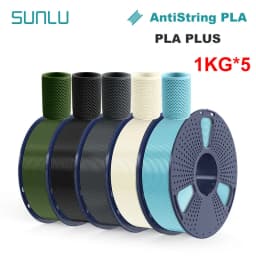 SUNLU 5KG PLA Plus/Clear/AntiString Filament 1.75mm 1kg Spool (2.2lbs) Neatly Wound Filament Fit Most FDM Printer