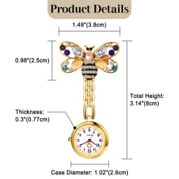 LANCARDO High Definition Easy-to-Read Digital Nurse Watch Honeybee Decorative Medical Auxiliary Watch Work for Men and Women