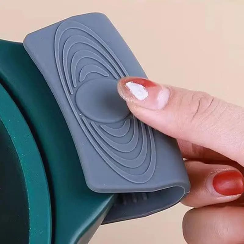 2pcs Silicone Assist Hot Pan Handle Holder Non Slip Pot Grip Handle Sleeve Heat Insulation Covers Pot Ear Clip Kitchen Tool
