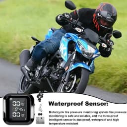 Tire Pressure Monitor Waterproof Motorcycle TPMS System High Precision LCD Display Real-time Monitoring Motorcycle Accessories