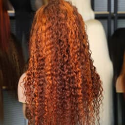 4/350 Highlight Water Wave 13x6 HD Lace Frontal Wigs 200% Ombre Ginger Human Hair Wig Color Deep Curly Wigs 13x4 Lace Front Hair
