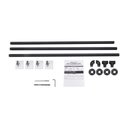 Wall-mounted Staircase Grab Pipe Handrail Metal Sturdy Load-Bearing Capacity Stair Handrails for Stairs (12/8 Feet 3 Sections)
