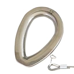 Wire Rope Clamp Wire Rope Thimble And Clamp Set Various Specifications Stainless Steel Crimping Ring Sleeve Marine Hardware