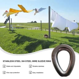 Wire Rope Clamp Wire Rope Thimble And Clamp Set Various Specifications Stainless Steel Crimping Ring Sleeve Marine Hardware