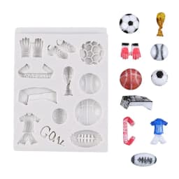 Soccer Ball Silicone Molds Football Birthday Party Silicone Molds for Baking Mold Easy to Demold Food-Grade High-Temperature